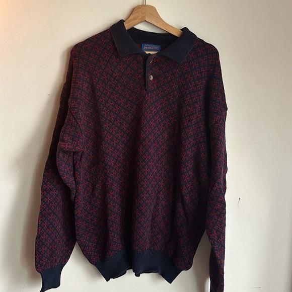 Pendleton Knit Collared Sweater - Picture 1 of 4